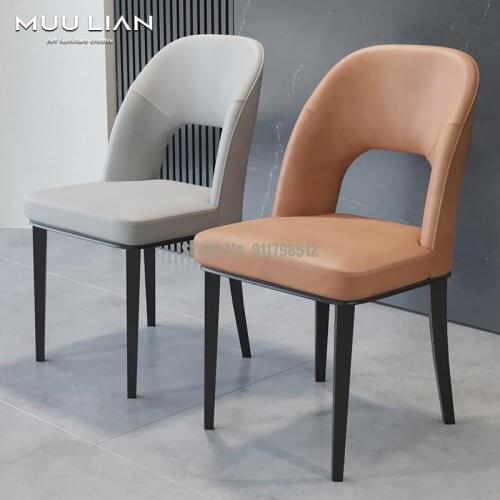 Nordic dining chair simple home backrest stool makeup desk chair hotel modern light luxury technology cloth dining table and cha