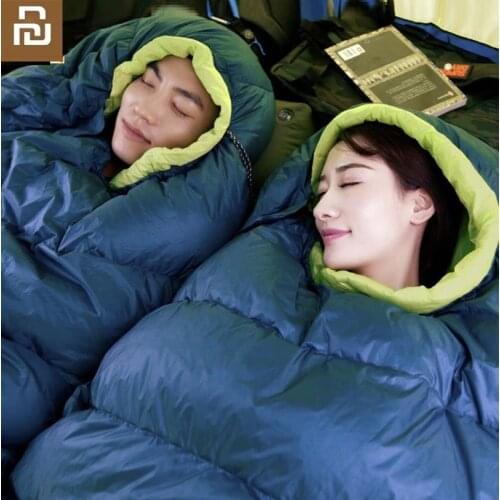 NEW youpin Outdoor adult Sleeping bag Lunch break cotton sleeping bag Ultralight down Pure white duck down Carrying bag