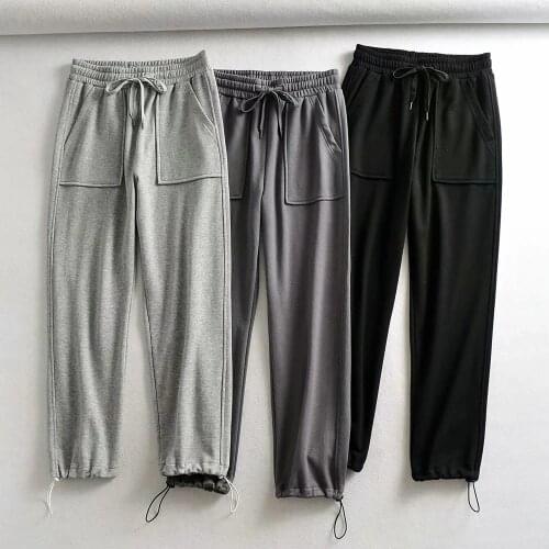 Fall 2020 Street Fashion Loose Waist Loose-fitting High-waisted Leggings DLZK659