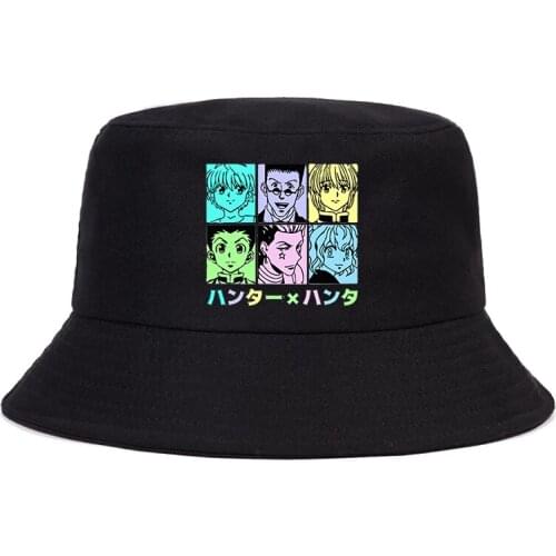 Janpanese Anime Hunter X Hunter Killua Summer bucket hat women Men Panama Bucket Cap The Design Flat Visor Fisherman Hat