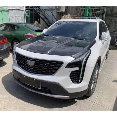 Real Carbon Fiber Front Engine Hood Vent Cover For Cadillac XT4 XT5 2018 2019 2020 2021