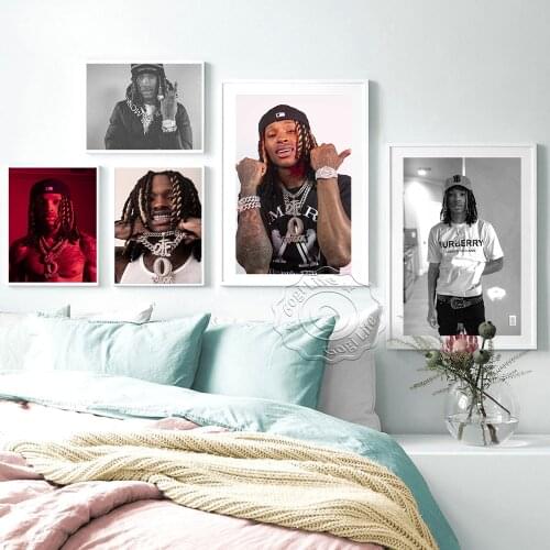 America Rap Singer King Von Art Poster, Hip-Hop Music Star Singer Art Prints, Bar Pub Club Decor Wall Picture, Wall Art Mural