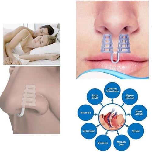 1/5pcs Healthy Sleeping Aid Equipment Stop Snoring Magnetic Anti Snore Apnea Nose Clip Mini Transparent Anti-Snoring Device hot