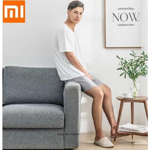 Youpin COMOLIVING male skin short sleeve shorts home service suit Comfortable Breathable Pajamas Summer Men Sleepwear Nightwear