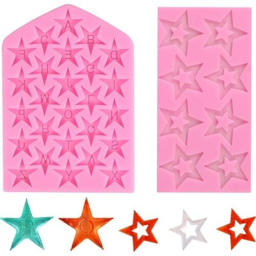 Star Shape Silicone Mold DIY 3D Cake Decorating Tools Cupcake Fondant Sugarcraft Chocolate Pastry Mould Muffin Pan Baking Mold