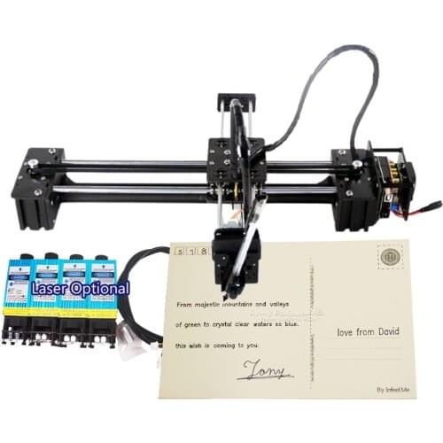 Slideway Moving Drawing Robot Plotter Writing Machine Laser Engraving Router Stepper Motor Control No Servo DIY Drawbot Pen