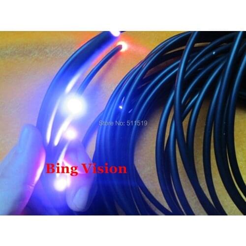 Super soft 5mm Fiber optic star lighting kit, 2 meters long , 10 pcs ,3mm/4.5mm diameter solid core RGB fiber lighting