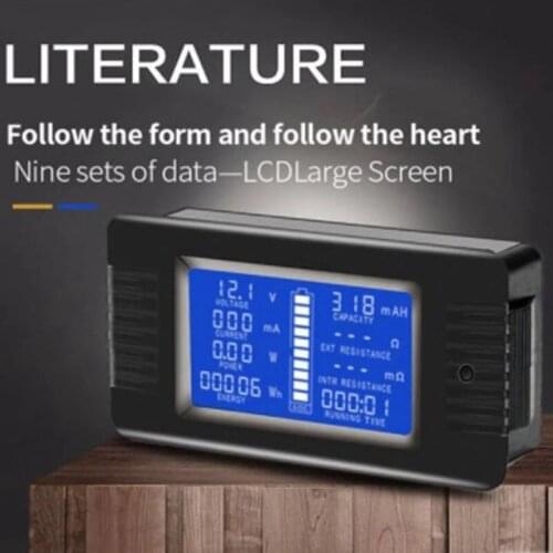 1PC/5PCS 50/100/200/300A Battery Tester Voltage Amp Power Capacity Internal & External Resistance Residual Electricity Meter