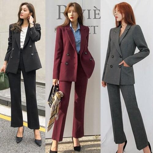 High quality new fashion temperament profession is fitting body suit suit female jacket suit two-piece suit blazer set