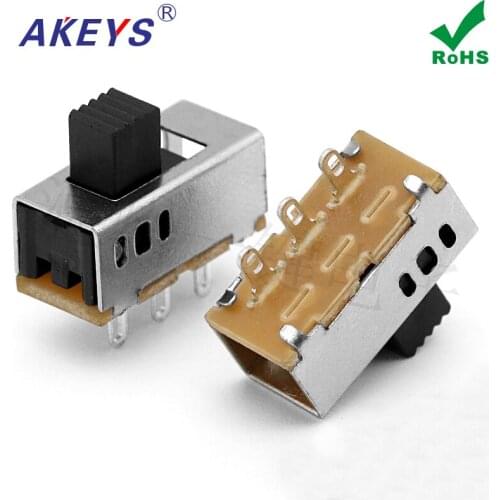 10PCS One key, three feet, three gear toggle switch ss-23d32, single side, three feet, 180 degree vertical toy