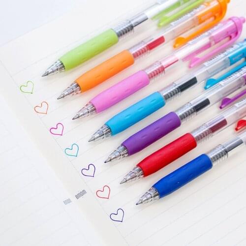 8 pcs Signature gel pen 0.5mm fine ballpoint Color ink pens liner markers Stationery School supplies Material escolar F427