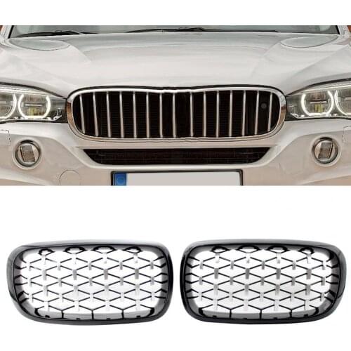 2Pcs Car Kidney Grills Grilles Meteor Semi-electroplating 51117294485 51117294486 for BMW F15 X5 14-16