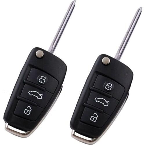 2pcs Car Modified Flip Uncut Blade Remote Car Key Shell for Mitsubishi L200,Hyundai,Peugeot universal cars etc.433.93Hz EV1527DE