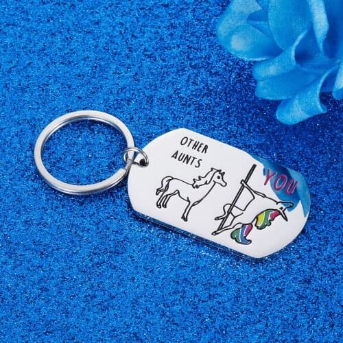 Aunt Gifts Keychain Best Auntie Birthday Keychain for Christmas Mothers Day Unicorn Aunt Gift Idea Sarcastic Appreciation Gift