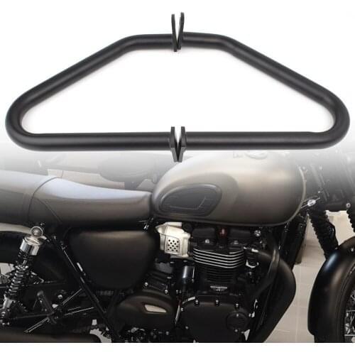Black Motorcycle Engine Guard Crash Bar For Triumph Bonneville T100 T120 Thruxton 1200 Thruxton R Street Cup