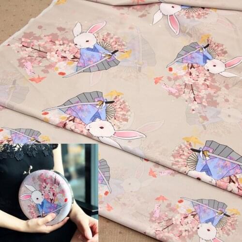 FYS001 1meter Warriors of the Rabbit Gambiered Guangdong Gauze Japanese Dress Qipao Fabric For Women Luggage Accessories