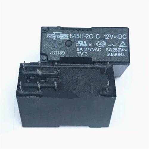 HOT NEW 12V relay 845H-2C-C 845H 2C C 845H2CC 12VDC DC12V 12V 8A 8PIN