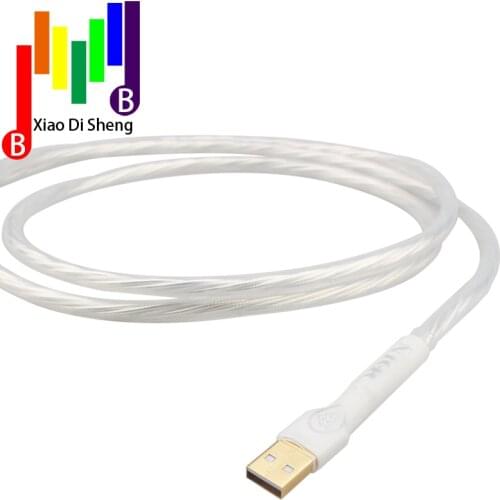 Hifi 1pcs Odin Silver plated Conductor interconnect Hi-end USB cable with A to B plated gold connection USB audio digital Cord