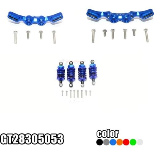 CNC machined aluminum alloy front and rear shock absorbers and brackets kit for TRAXXAS-1/10 4WD FORD GT4-TEC 2.0