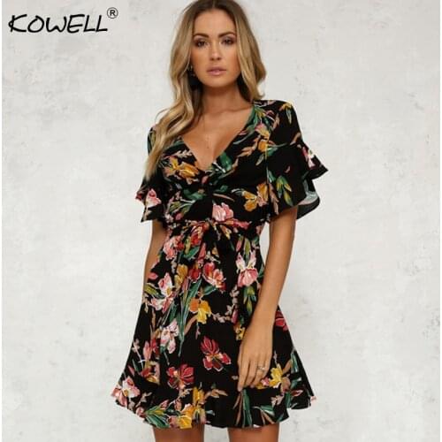 Летние шифоновые платья KOWELL China At AliExpress