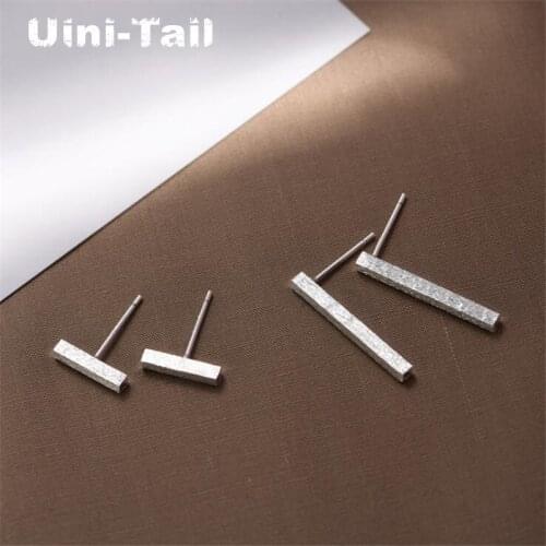 Uini-Tail hot sale new 925 sterling silver delicate vertical stud earrings trend temperament simple fashion anti-allergy ED630