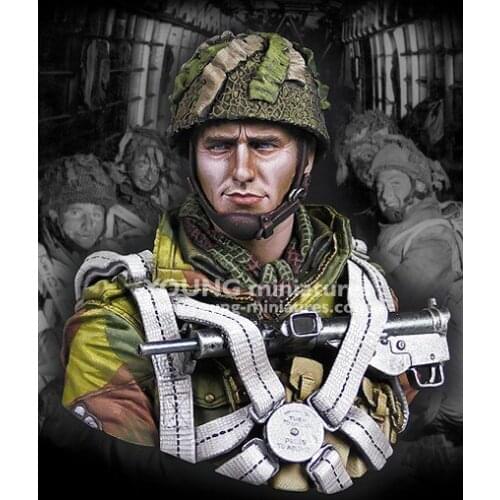 1/10 Scale Resin Bust WW2 British airborne troops Figure Model Kit Free Shipping