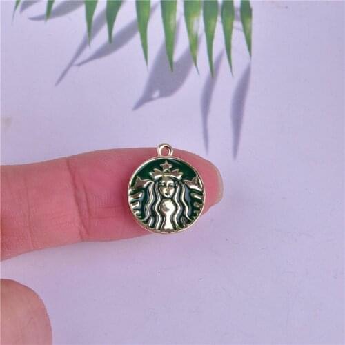 10pcs Coffee Catoon Metal Charms for Earring DIY Jewelry Making