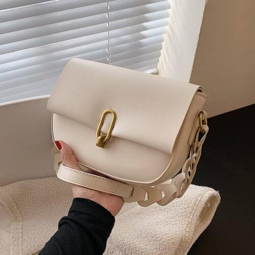 Fashion Solid Saddle Shoulder Crossbody Bags for Women Handbag Purses 2021 New Ladies Messenger Bags Totes High Quality