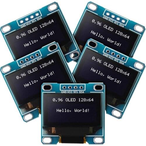 0.96 Inch OLED Module 128X64 SSD1306 Driver IIC I2C Serial Self-Luminous Display Board for Arduino Raspberry PI