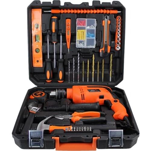 43 pcs/set Power Tools Set with Hand Tools Combination Electric Drill Plier Claw Hammer Utility Knife Hex Key Scoket PTS014