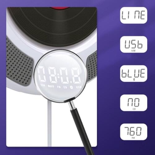 Portable CD Player with Bluetooth FM Radio Boombox Remote Control Home Decor