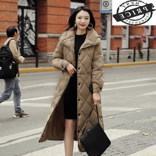 Long High Quality Ultra Light Down Jacket Women Autumn Winter Coat Female Korean Parkas Woman 2021 Mujeres Abrigos LW5522
