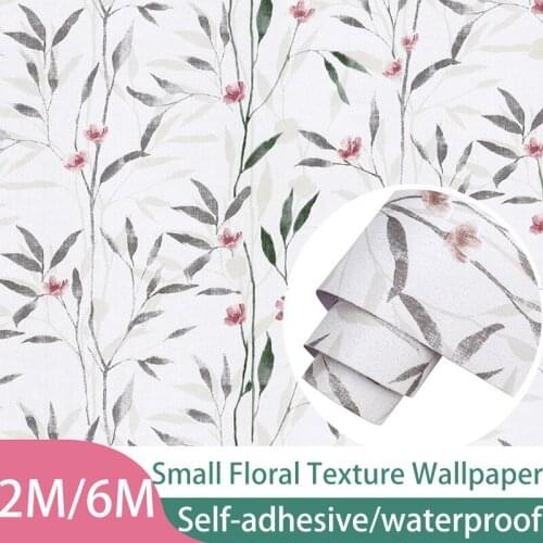 Peel and Stick Floral Leaf Wallpaper Wall Vinyl Self Adhesive Wall Paper Design For Walls Bathroom Bedroom Renovation Home Decor