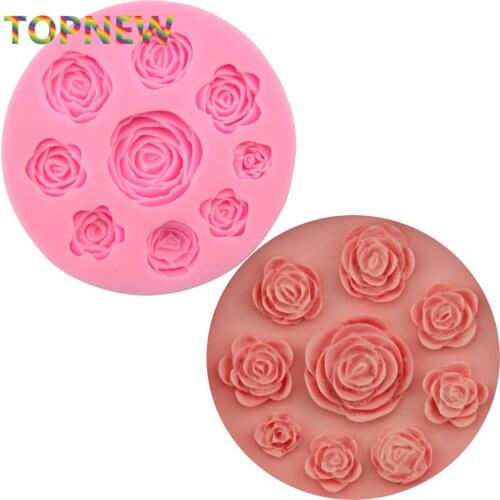 Rose silicone mold soap,fondant candle molds,DIY cooking sugar craft tools, chocolate moulds,3D silicone molds for cakes2256