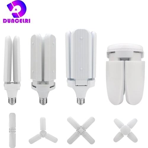 LED Folding Fan Bulb 24W 45W 60W E27 LED Light Bulb AC 220V Foldable UFO Lamp 360 degrees Lampada LED Lamp Cold white Spotlight
