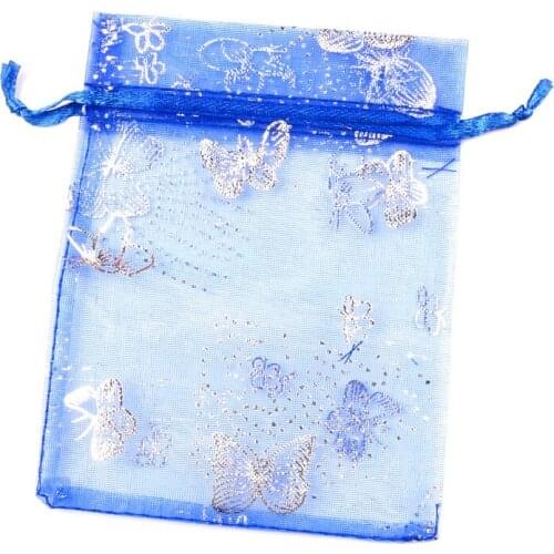 Mixed Colorful Butterfly Bags Wedding Party Decoration Drawable Packaging Bags Jewelry Candy Organza Bags & Pouches