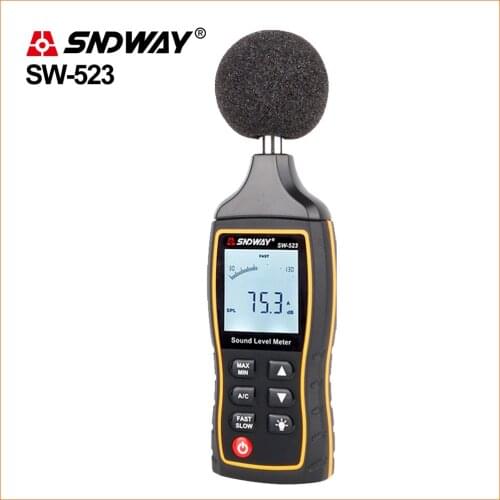 SNDWAY Sound Level Meters Digital Sound Level Meter Noise Db Meter 30~130db Large Screen Measure Decibel Mini Sound Level Meter