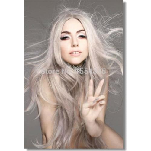Custom Hot Lady Gaga Modern Music Poster Fashion Stylish Home Decor Retro Bedroom High Quality (50x76cm) Wall Sticker U1-546