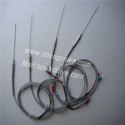 1mm X100mm thermocouple with 1M cable, K type 0-350C,high accuracy, fast response