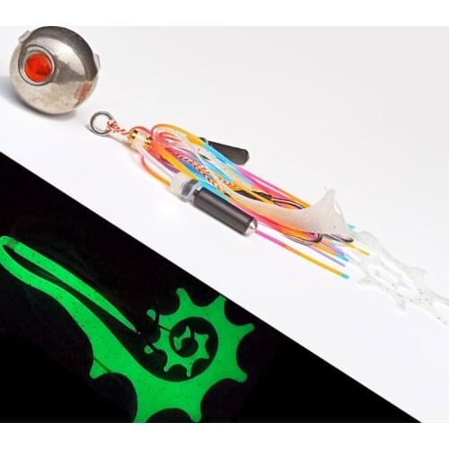 Tungsten 45g 60g 80g 100g 120g 150g 180g Glow Luminous Kabura Pesca Slider Snapper/Sea bream Jig head with skirt jigging lure