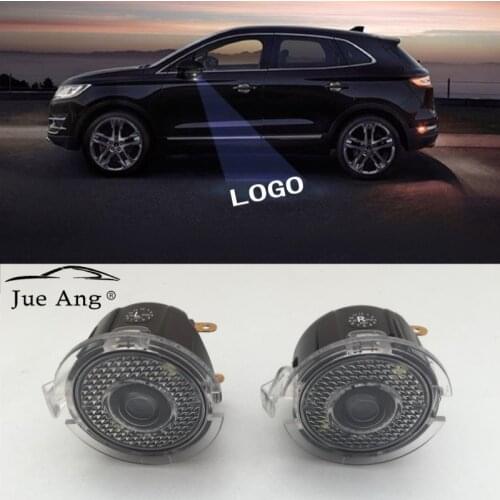 2pcs For LINCOLN MKZ MKS MKX MKT LS LT LED Rearview Mirror Welcome Shadow Light Projector Ghost Shadow Light Atmosphere Light