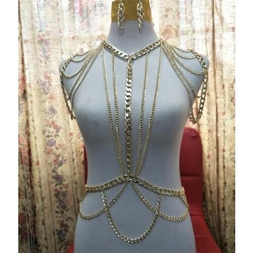 Bohemian Punk Body ketting Necklaces Collar Shoulder Chain Long Necklaces & Pendants Women Sexy Statement Body Jewelry ST04