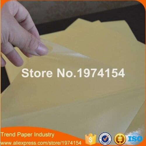 200 pcs Self adhesive A4 blank transparent clear pvc label sticker sheets for laser printer or used for lamination film