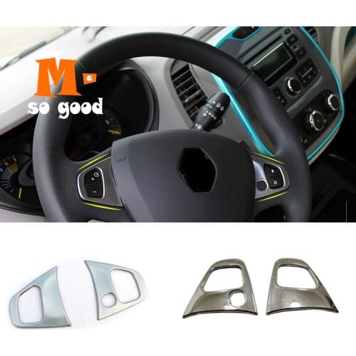 2013 14 15 16 17 2018 For Renault Captur ABS Chrome/Matte Car Steering Wheel switch button Cover Trim Auto Interior Accessories