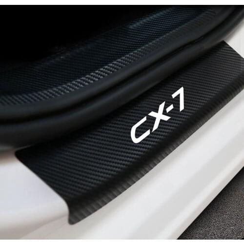 Car Door Sill Car Threshold Pedal Sticker for Mazda CX-7 Decoration Carbon Fibre Vinyl Sticker Car Accessories Car-Styling
