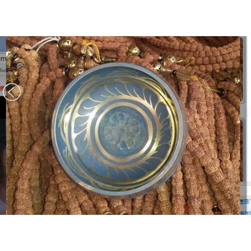 Asian Tibetan Copper Singing Bowl Strike Singing Bowl 9cm