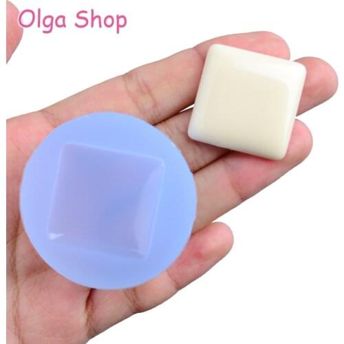 BYL257 Square Cabochon Silicone Mold Christmas Earring Pendant Resin Jewelry Making Candy Chocolate Cookie Fondant Cake Mold