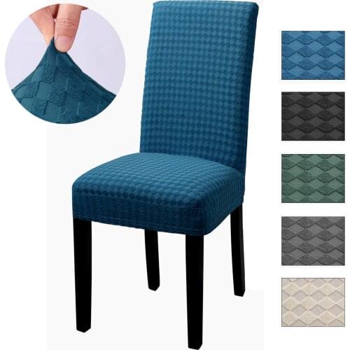 Stretch Thicken Chair Slipcover for Dining Room Elastic Material Chair Cover for Office Chair Banquet Chair Seat Cover Protector