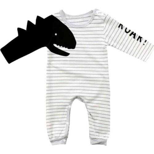 Newborn Baby Boy Girls Dinosaur Long Sleeve Romper Jumpsuit Outfits Set Playsuit 0-24M