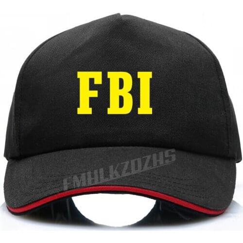 FBI creative man brand print baseball cap fashion trend Sun Hats Hip Hop Caps